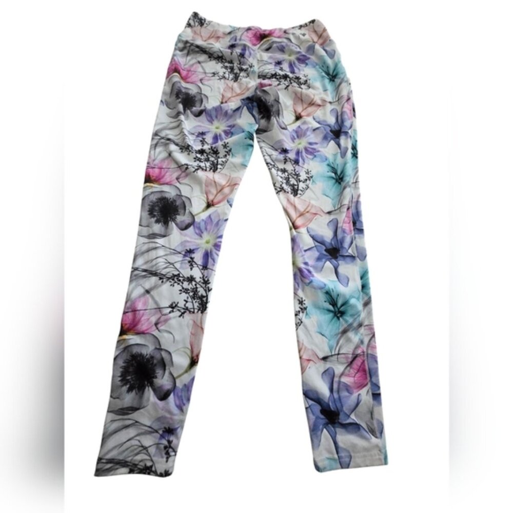NWT Obermeyer Base Layer Legging in Watercolor Multi Floral Print sz M